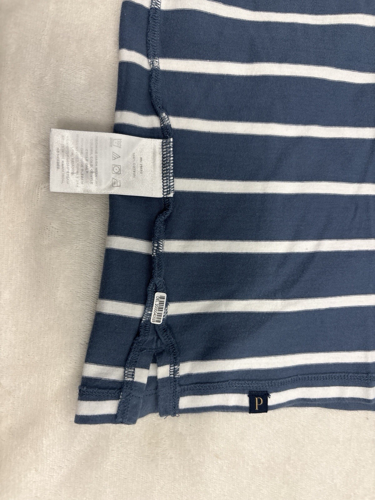 Pendleton 100% Cotton Women’s XS Navy Blue And White Stripe Tee