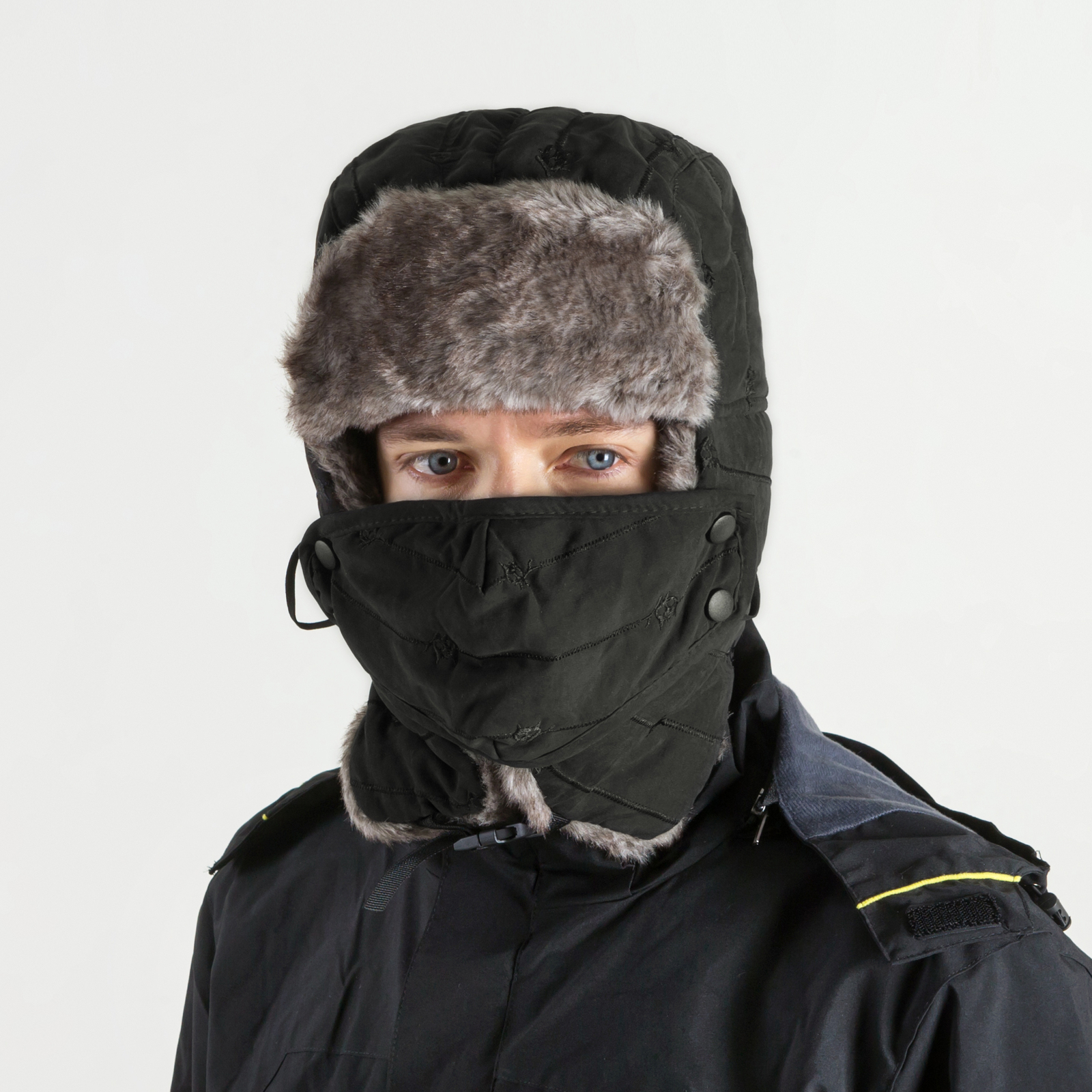 Winter Ear Flap Thermal Hat Fur Warm Snow Ski Cap Hat Face Mask for Cold Weather
