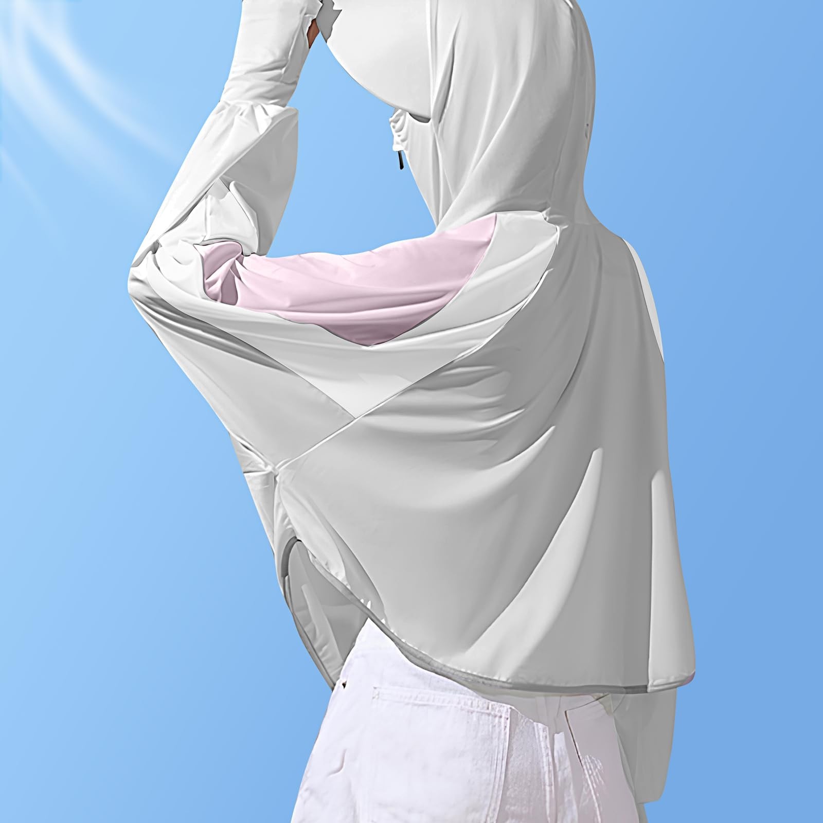 Hercicy 2 Pcs Women’s Sun Protection Jacket Hoodie with UPF 50+ Lightweight F…