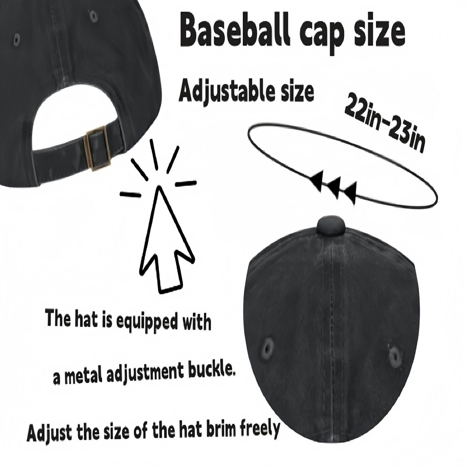 Unisex Outdoor Lovers Personal Name Custom Washed Denim Baseball Cap
