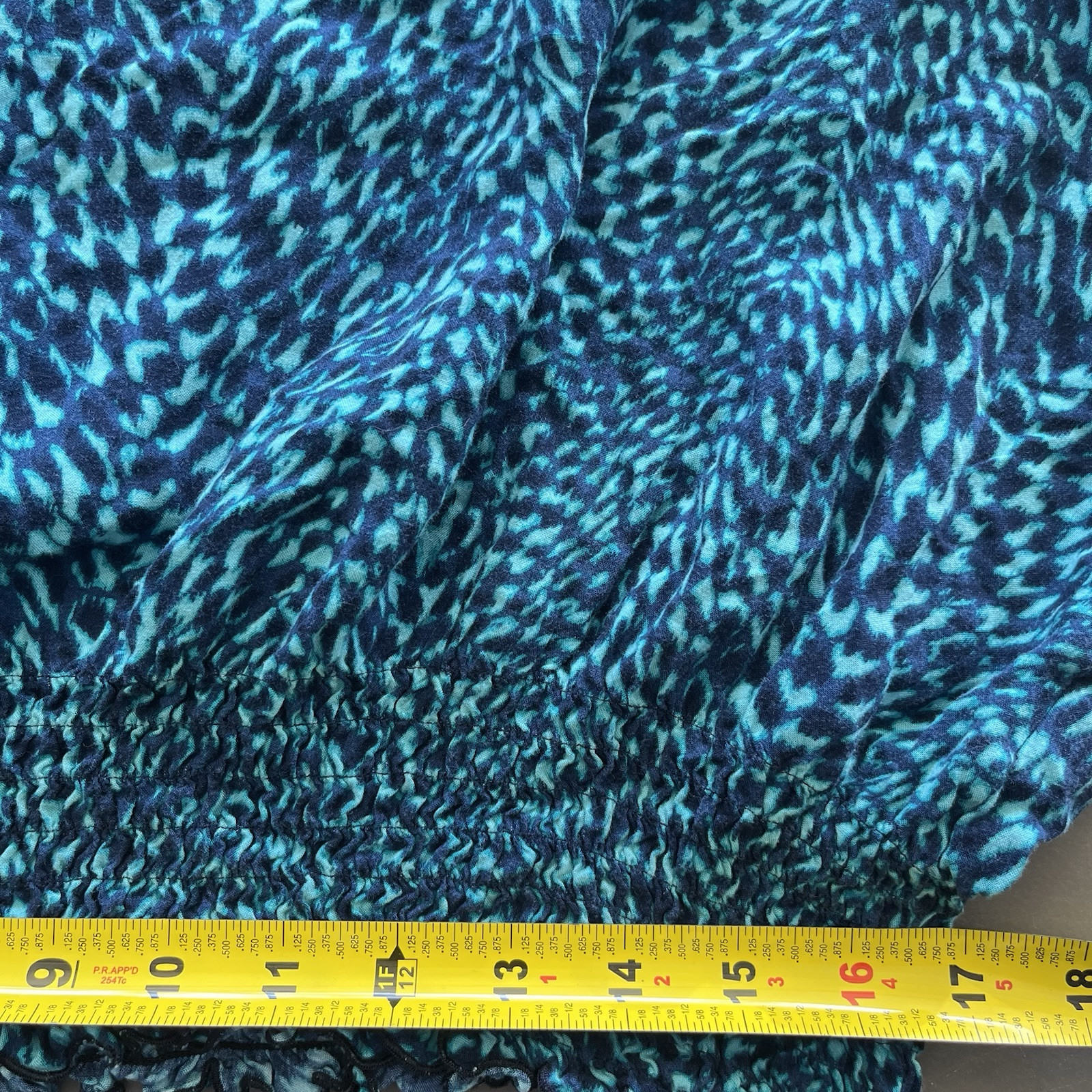Women’s Apt 9 Size L Top Shirt Blouse Teal Green Flutter Sleeve Boho Casual