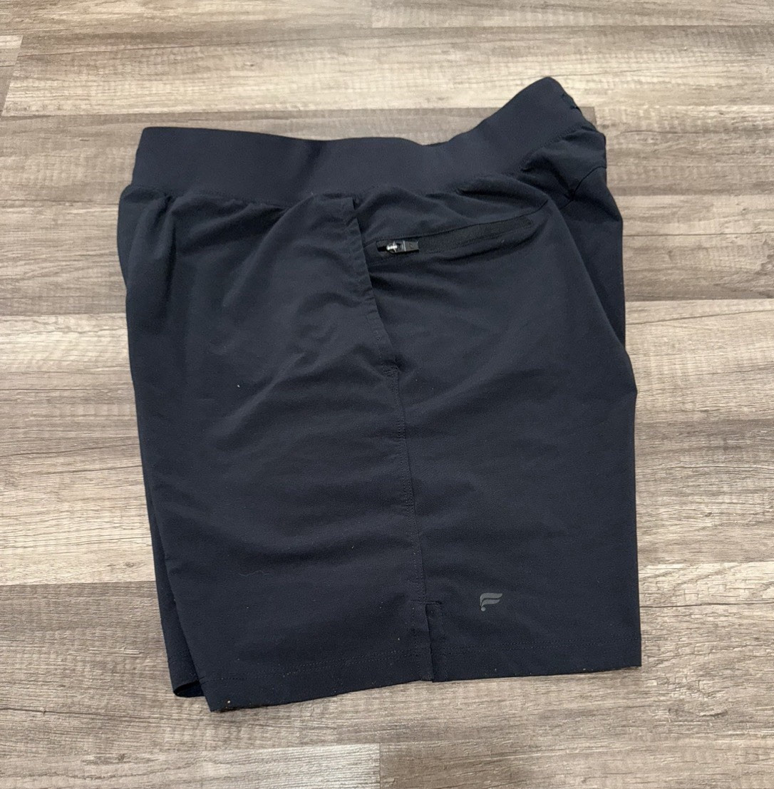 Fabletics Men’s Athletic Shorts M Black Drawstring Lined Elastic Waist