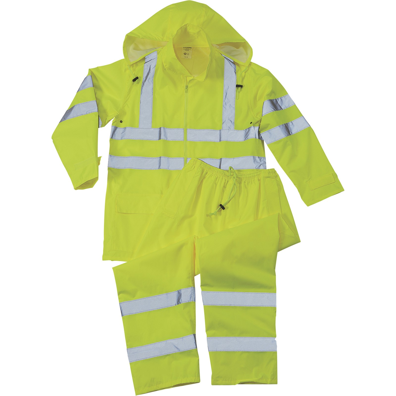 Forester Men’s Class 3 High-Visibility Rain Suit, Lime, 2XL, Model# 7252G-2X