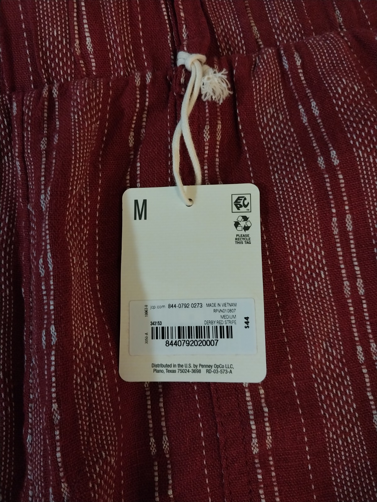A.N.A Shorts Red Stripe Linen Blend Loose Fit Womens Size M Resort Beach Boho