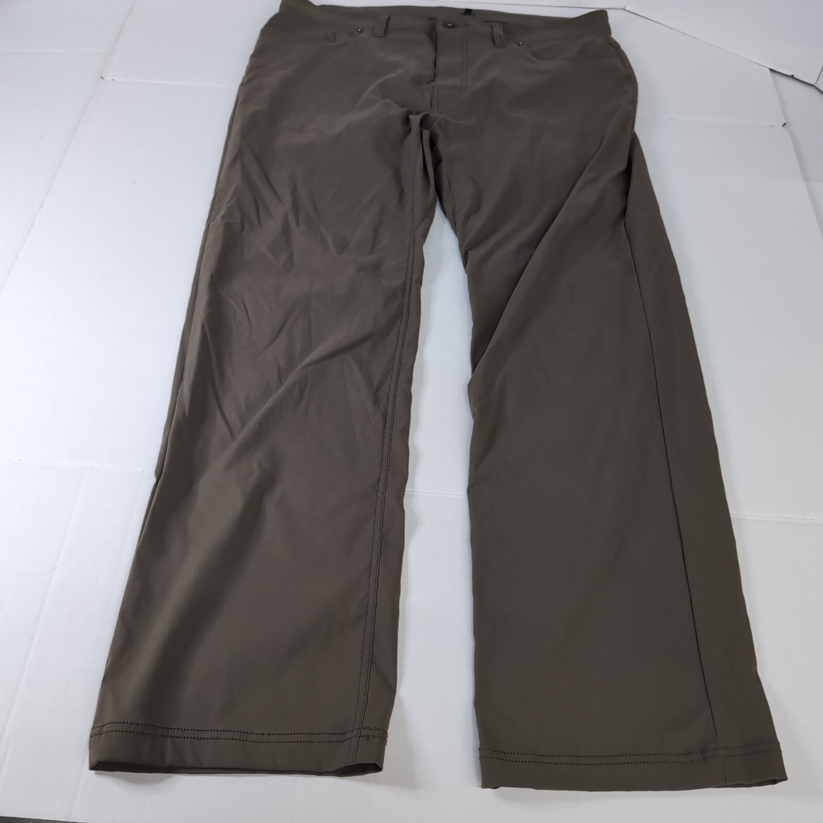 Prana Mens Sz 38 Slim Fit Stretch Nylon Polyester Cargo Pants Green