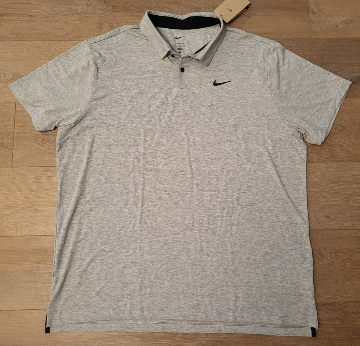 Nike Dri-Fit Performance Golf Polo Shirt Gray Size XXL School Work Active $80