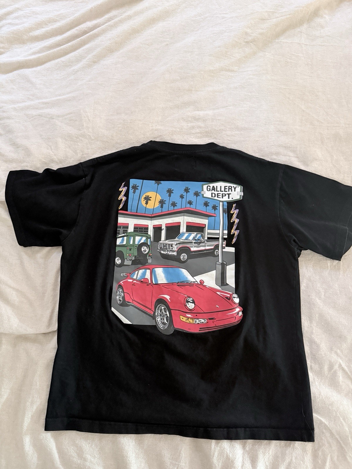 Gallery Dept. Men’s M Black Cars Graphic Logo Short Sleeve Crew Neck T-Shirt
