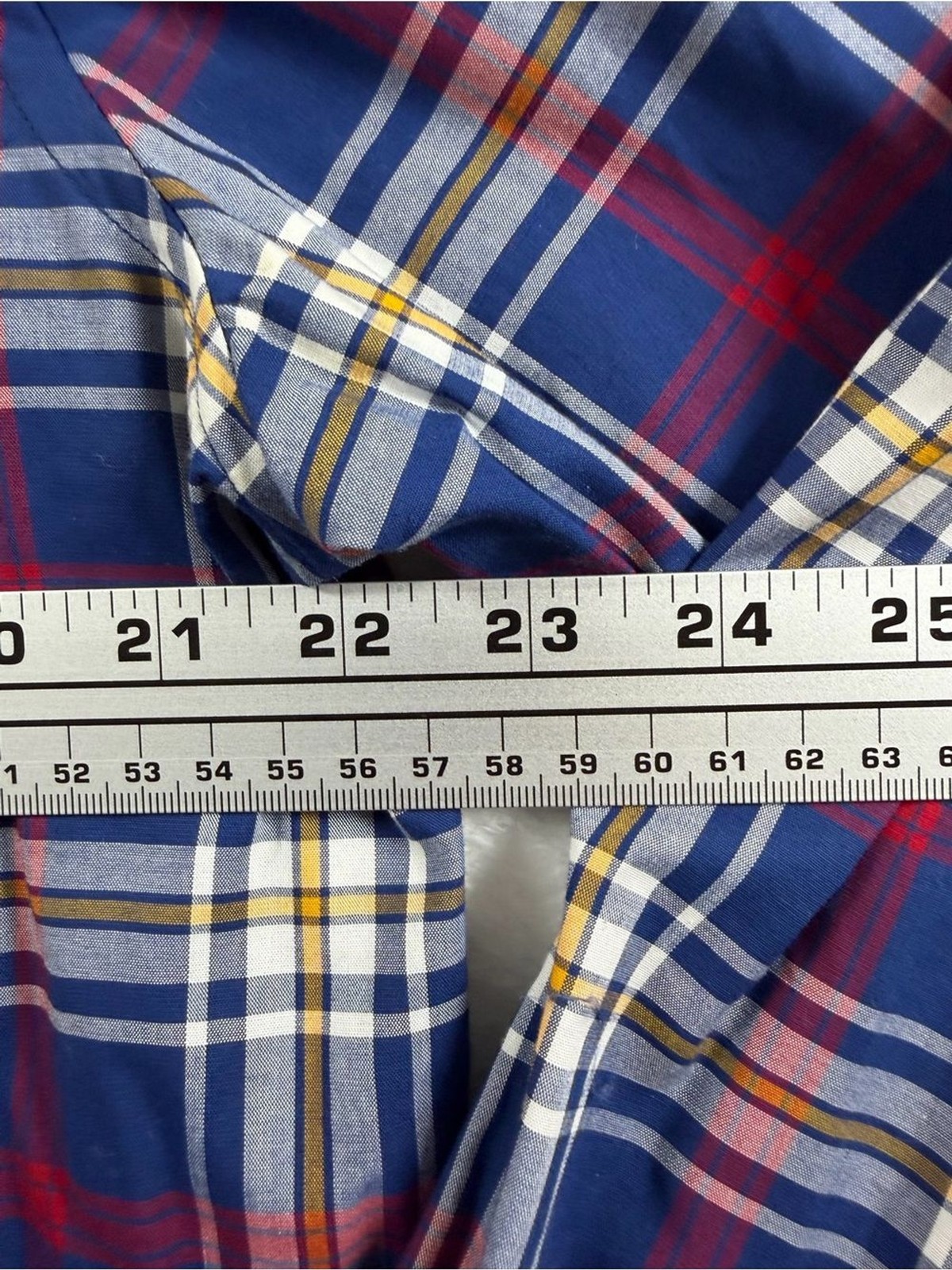 Nautica Blue, Red & White Plaid Button-Down Shirt