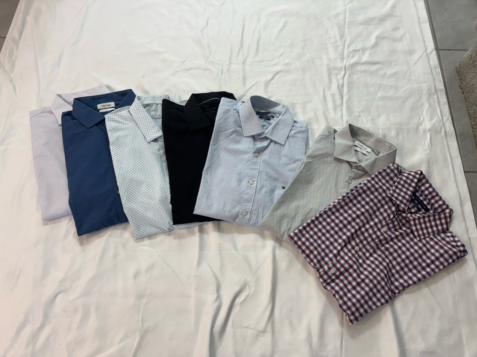 7~Calvin Klein,Tommy Hilfiger Michael Kors Mens DressShirts 16.5/34-35 Button Up