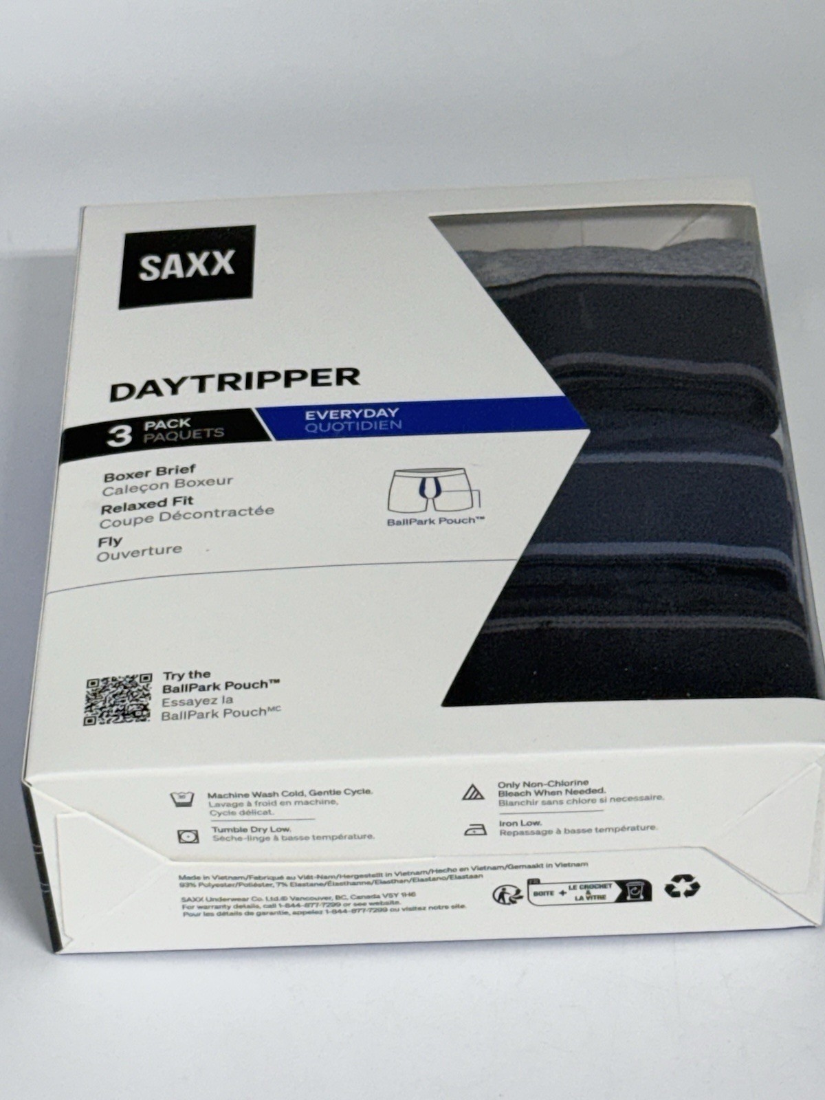 SAXX Daytripper Boxer Briefs 3 Pack Multicolor Relaxed Fit M 32-35
