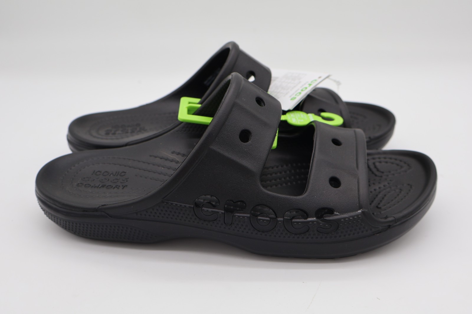 Crocs Sandals Unisex Size M7/W9 Black Baya Slide NWT