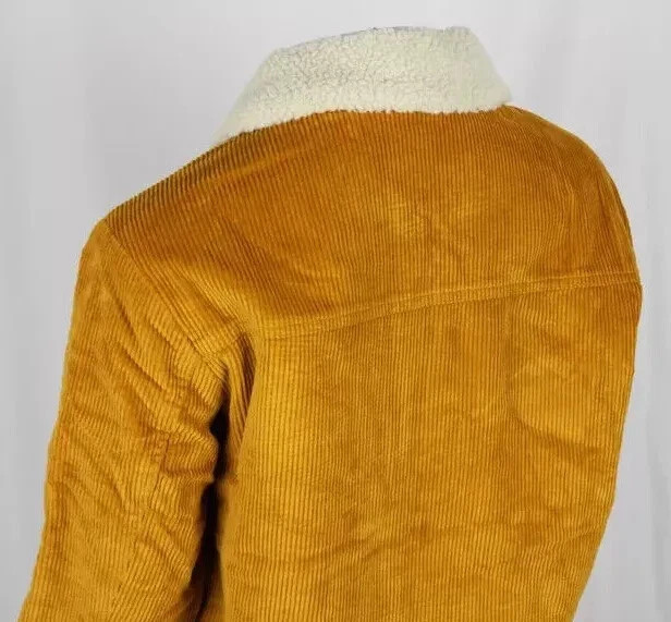 Empyre Women’s Corduroy Jacket Tatum Full Zip Brown Sherpa Collar Lined