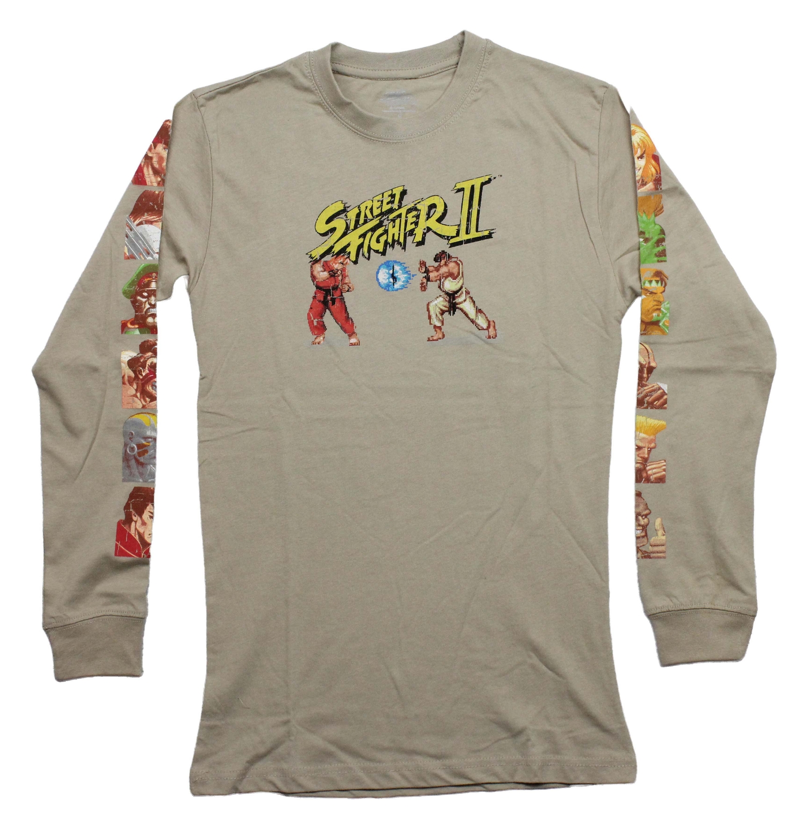 Street Fighter II New Adult T-Shirt Battle Power Move Group Back