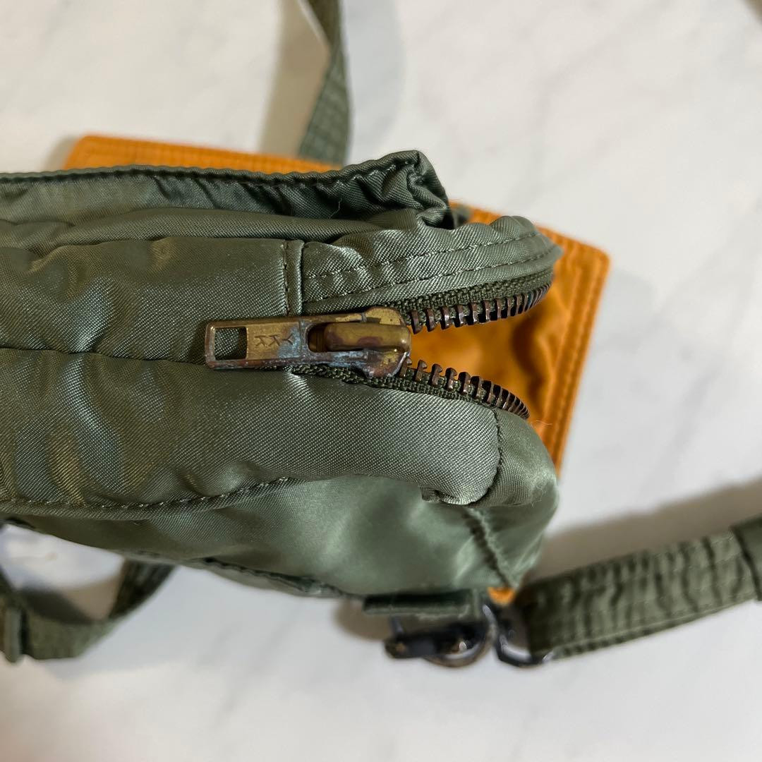 Porter Yoshida Tanker Shoulder Bag Sage Green Nylon Small Approx 7.9×5.1in Japan