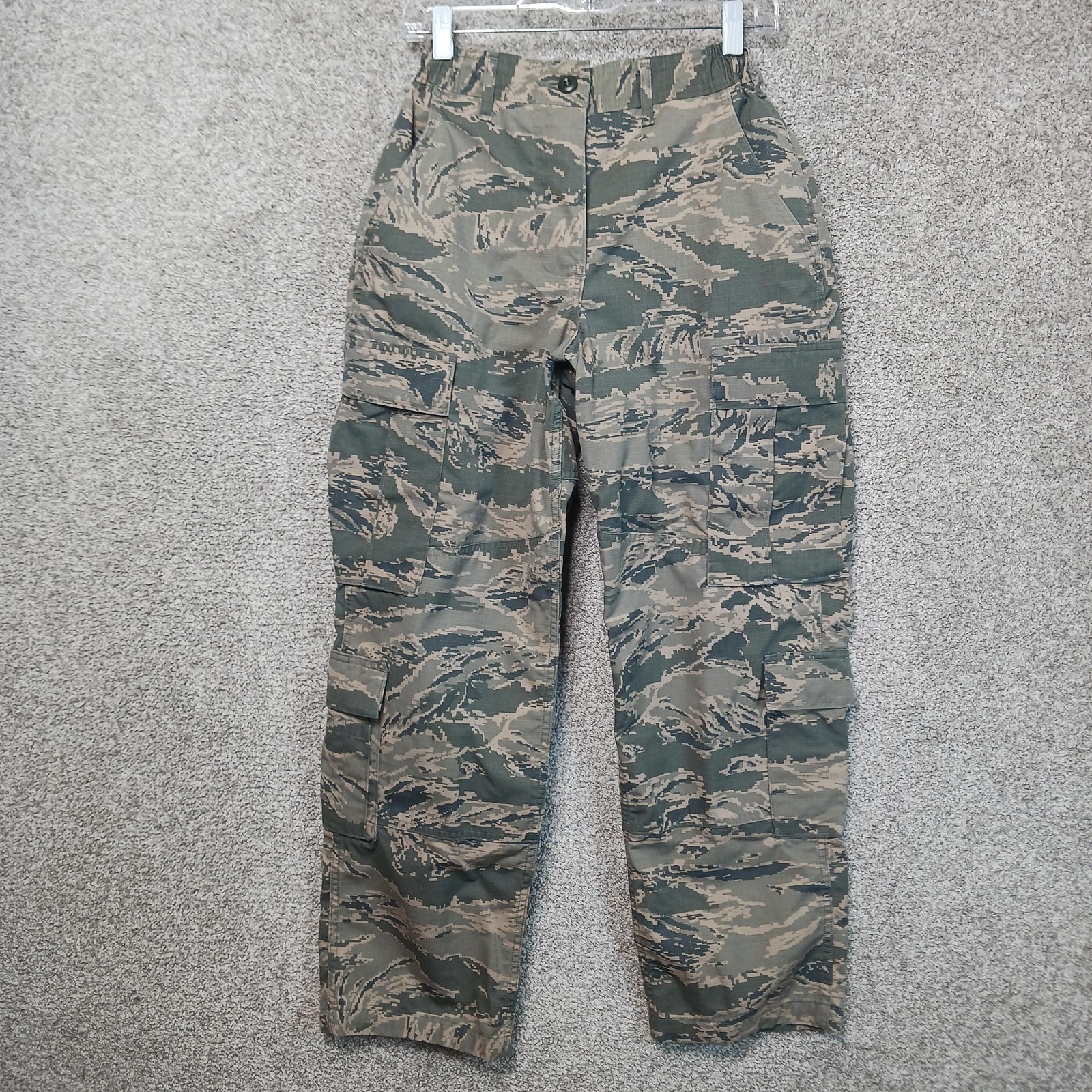 U.S. Air Force Utility Cargo Pants Womens 8 S Green Camo Twill ABU Ripstop