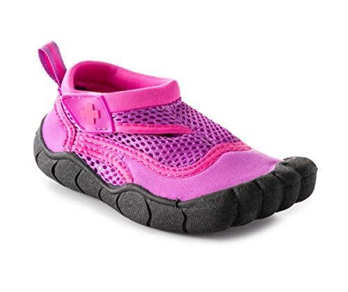 Toddler Girls Waterproof Pool, Beach, Boat Pink Shoes Fabric & Rubber UPF – NEW