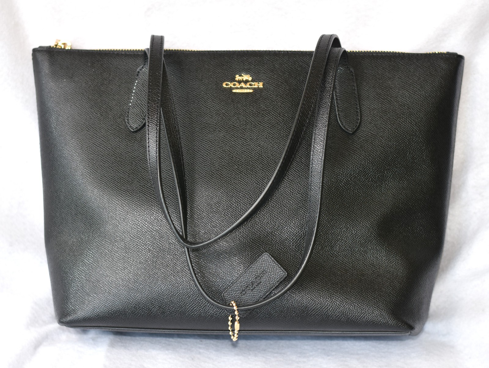 Coach H2379-4454 City Zip Top Tote Bag Black with Gold Hardware NWOT