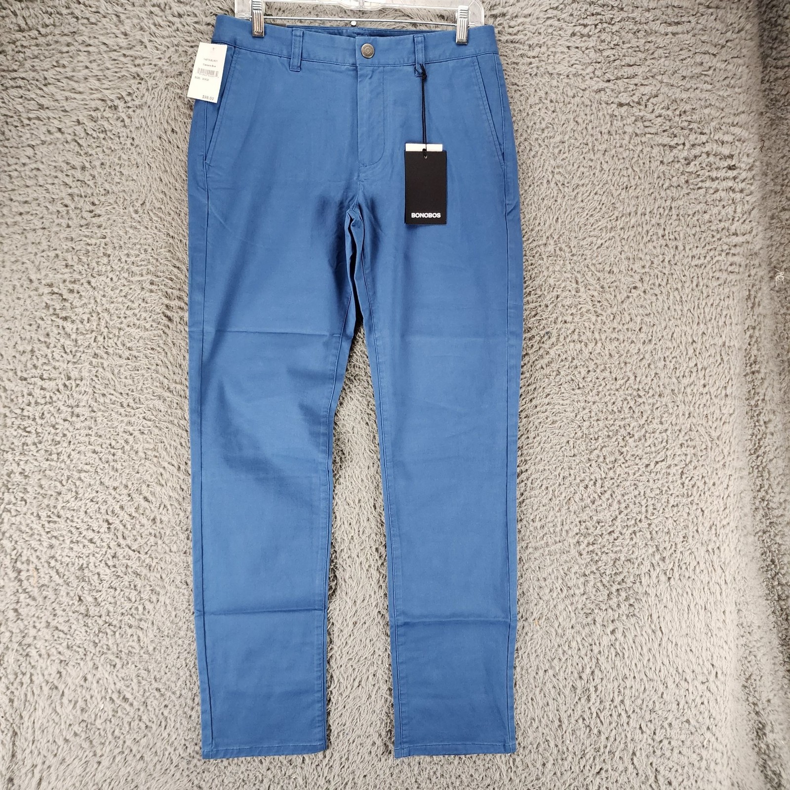 Bonobos Pants Mens 30×32 Captains Blue Stretch Slim Chinos *NWT*