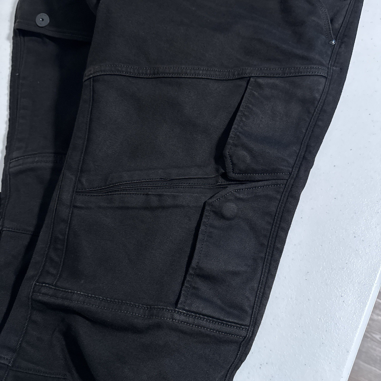 G-Star Raw Airblaze 3D Skinny Black Multi Pocket Moto Cargo Jeans Mens 32×32 NEW