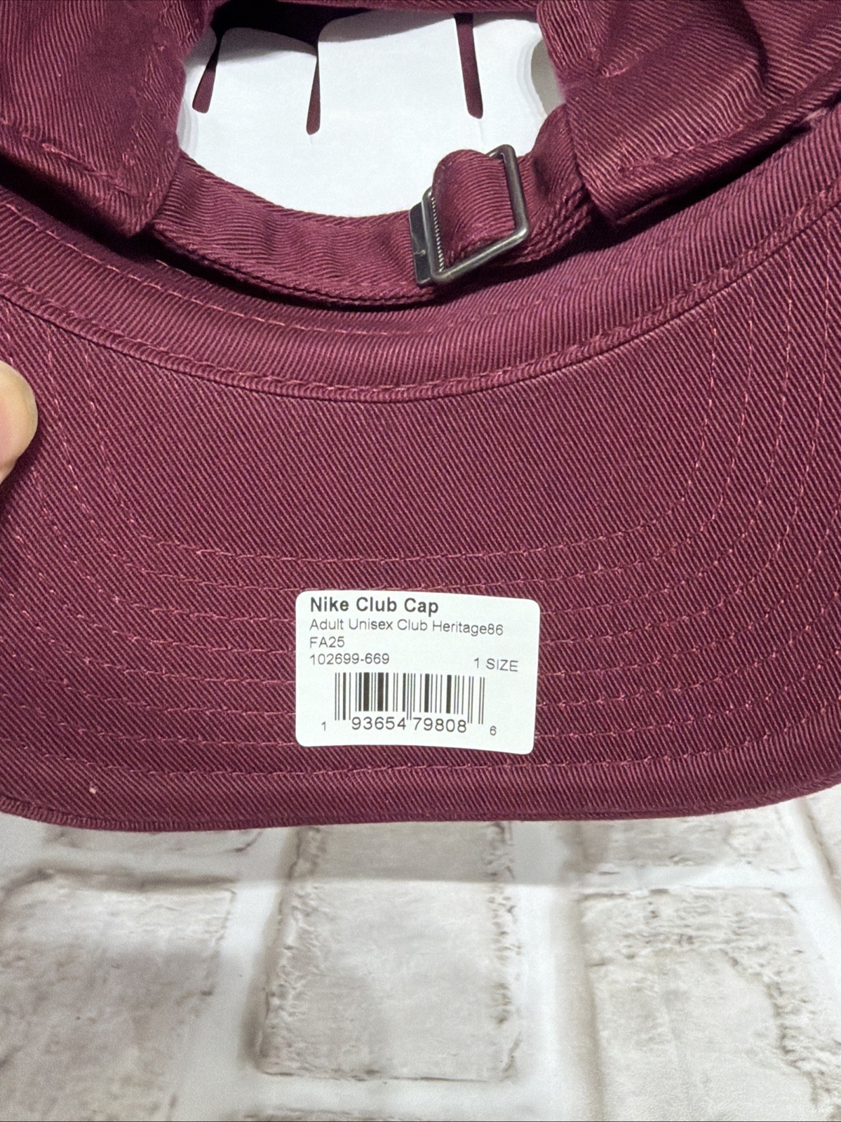 Nike Heritage 86 Team Dark Maroon Adjustable Blank Club Hat 102699-669