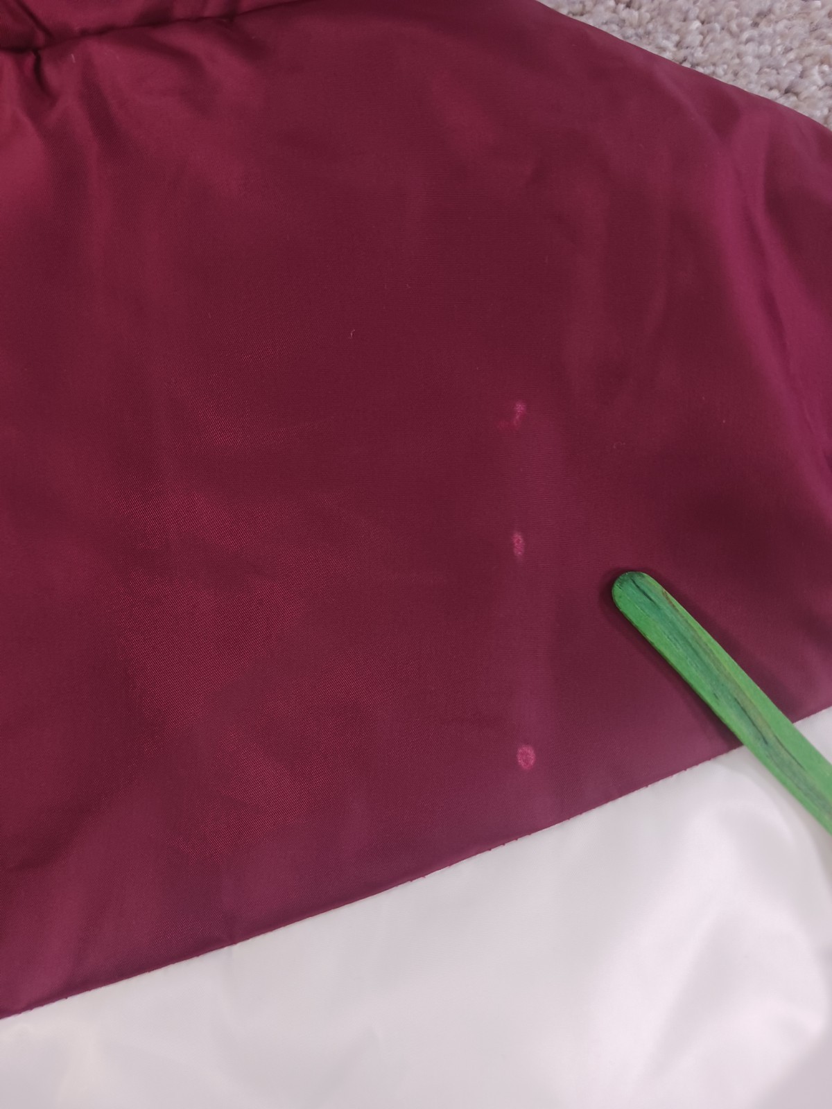 Ambiance Outerwear Small Womens Jacket Full Zip Maroon White Lined Filled