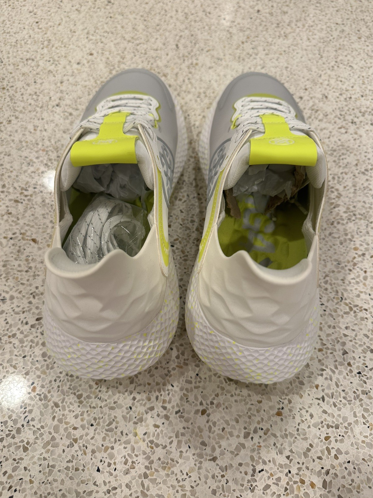 NEW G/Fore MG4X2 Mens Size 9 Cross Trainers Golf Shoes Grey Yellow GMF000140
