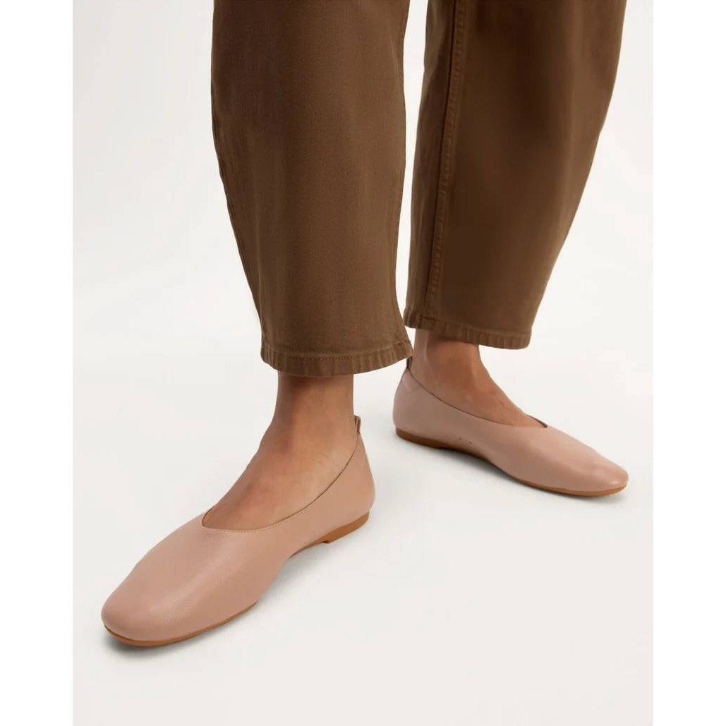 Sz 7 Womens Everlane The Day Glove Tan Leather Comfort Ballet Flats Shoes Good