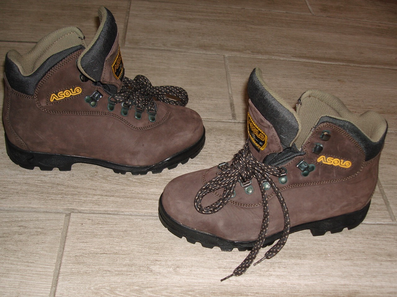 NEW Asolo Rainier Plus Hiking Boots Vibram Soles Brn. Leather Mens 7.5 EU 40 2/3