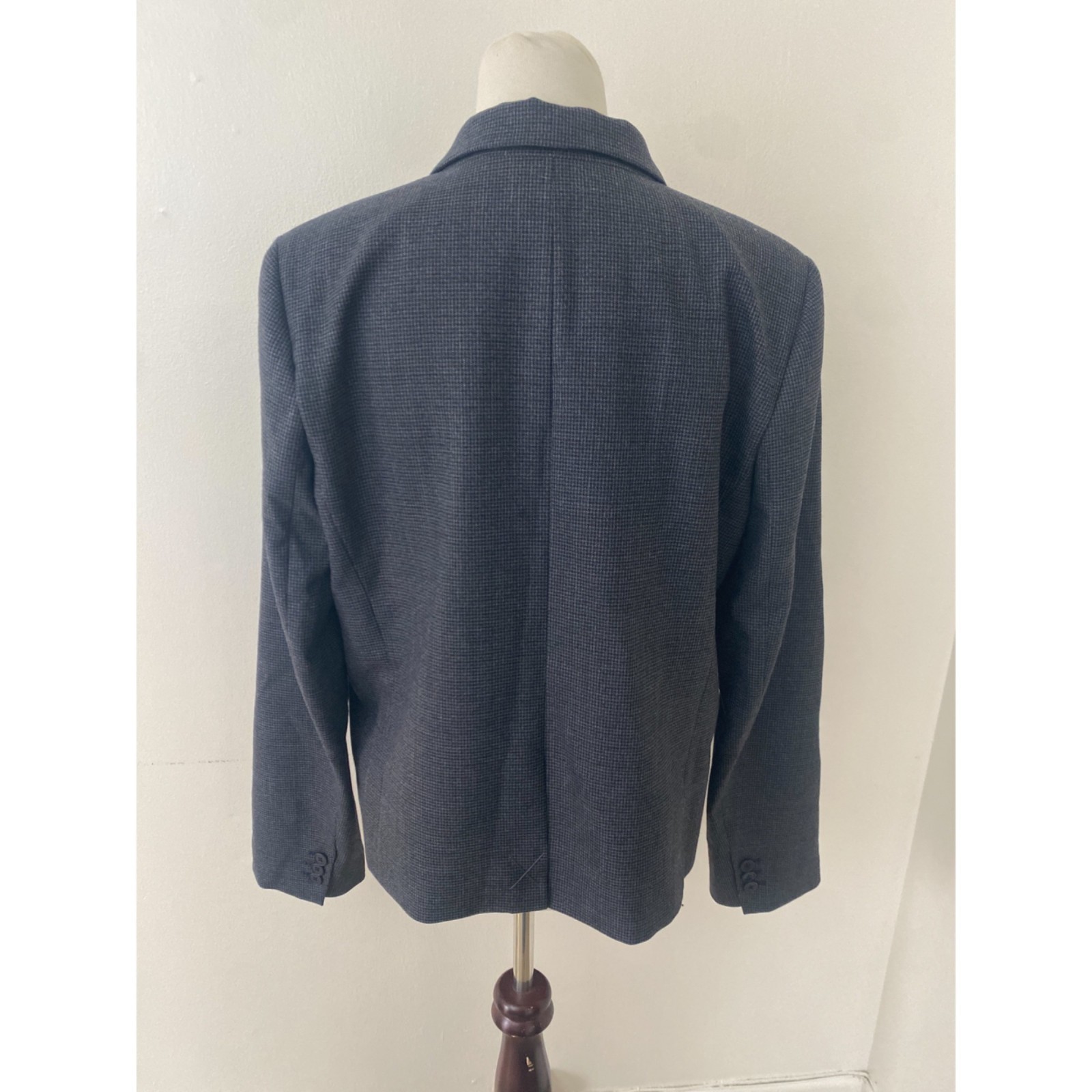 Kallmeyer New York Iman Shrunken Blazer Jacket Wool Houndstooth Size 12