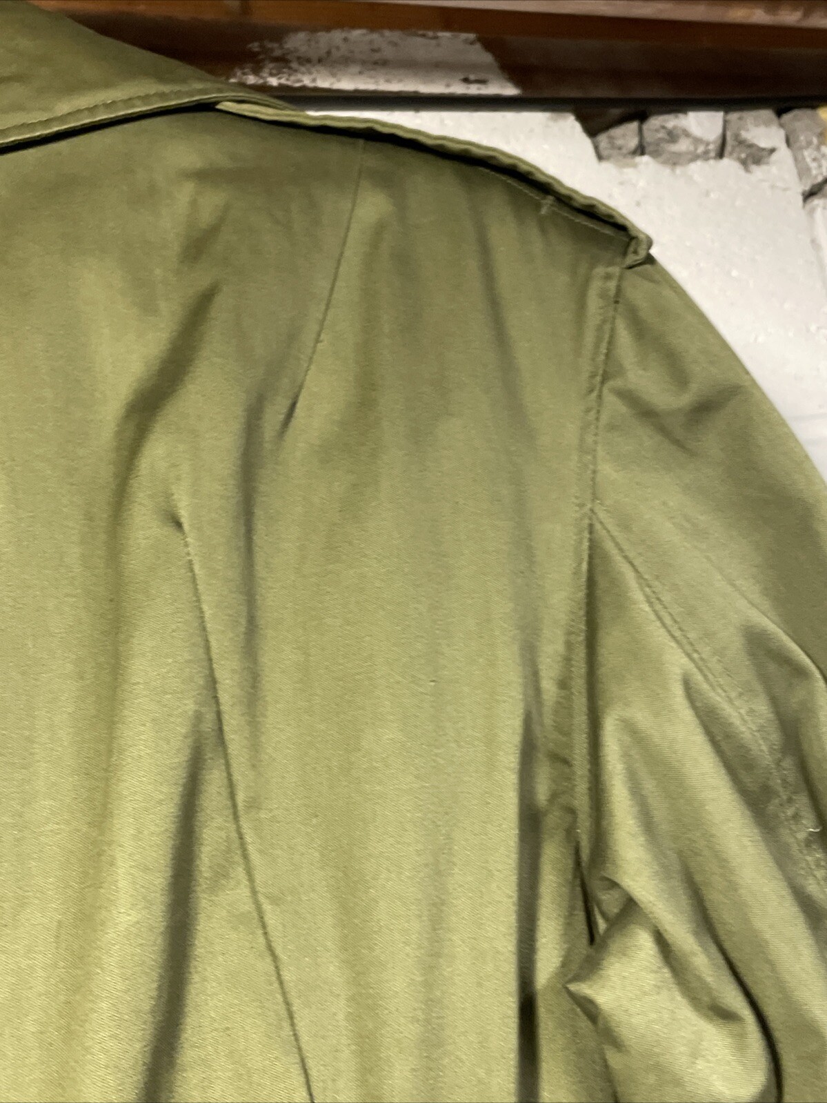 1953 Korean War US Army Winter Great Coat Lining OG-107 Overcoat Cotton Small