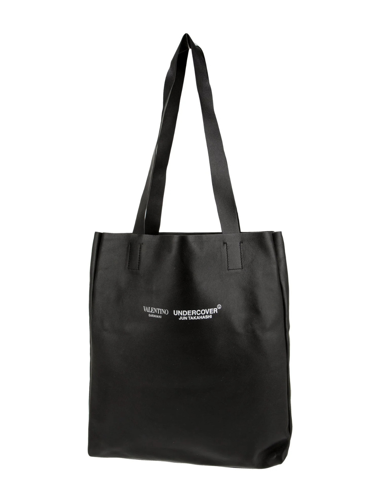 Valentino x Undercover Leather Tote VALENTINO GARAVANI V Logo Large Handbag RARE