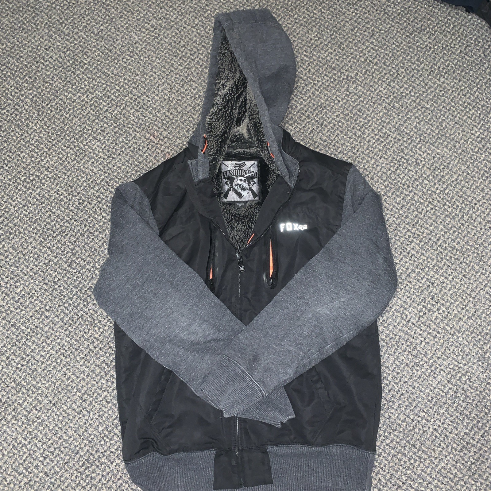 Fox Racing Sasquatch Sharpa Lined Hoodie Vintage Y2K Men’s Size M