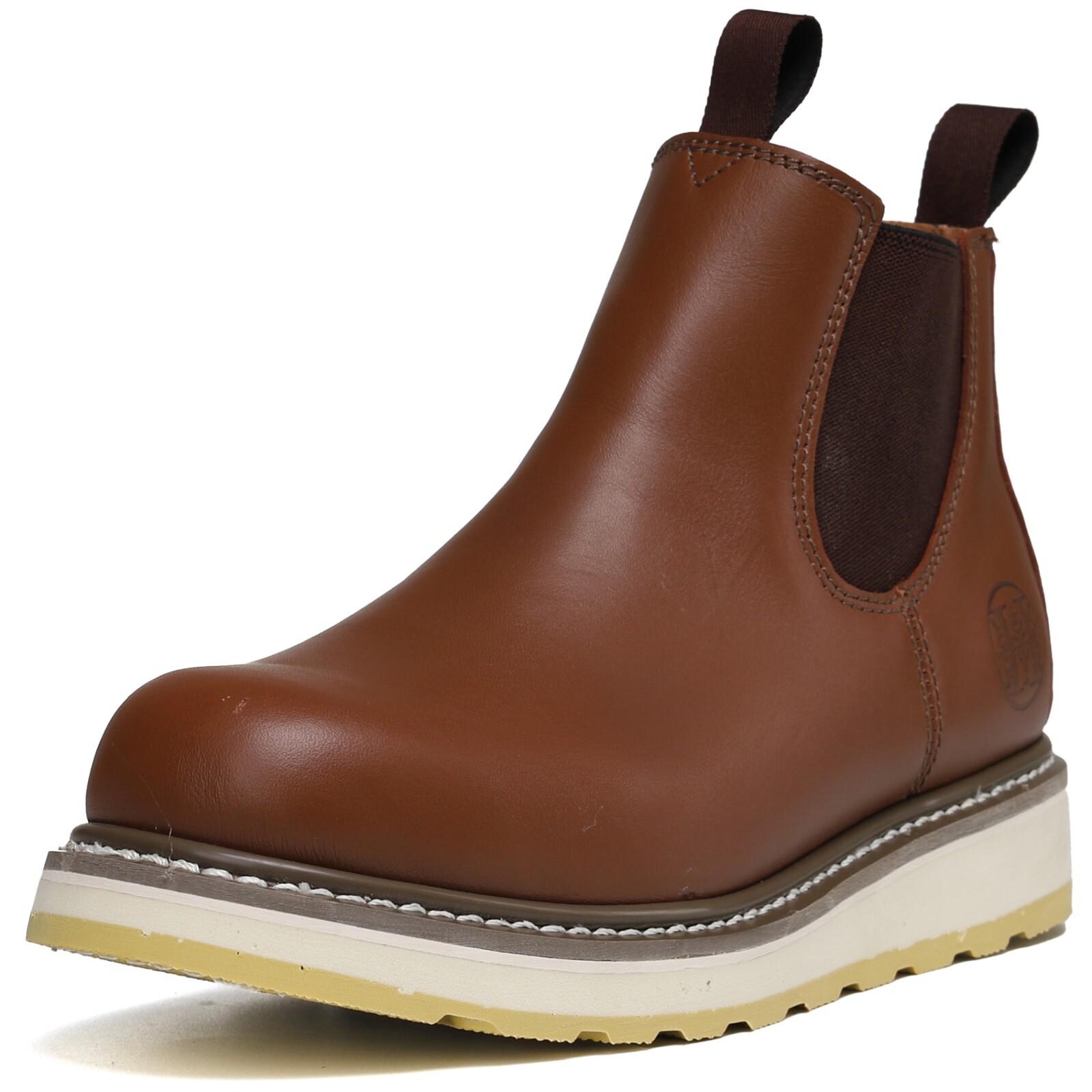 Soft Toe Mens Work Boots Leather Slip Resistant Durable 84985
