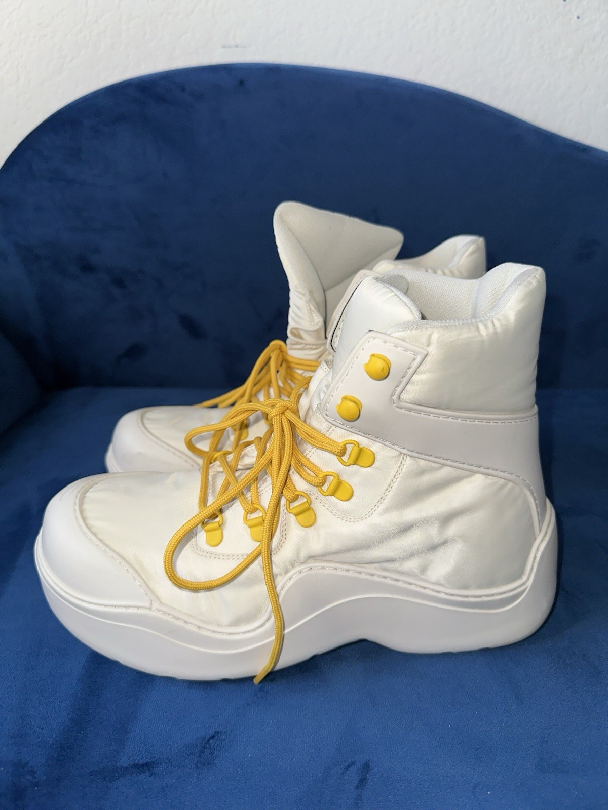 Bottega Veneta Puddle Boot Bomber EU 41 White Men’s Boot With Box and Dust Bags