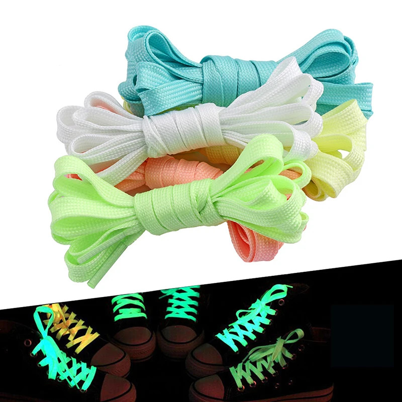 5 Colors Luminous Shoelaces Flat Suitable For All Shoes Fluorescent laces Party