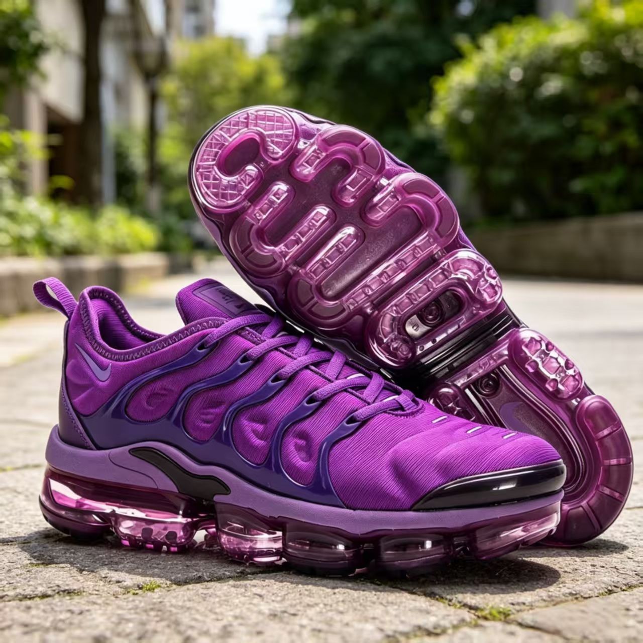🔥NEW Nike Air Max VaporMax Plus TN Triple Pure Purple Men’s SIZE7-13