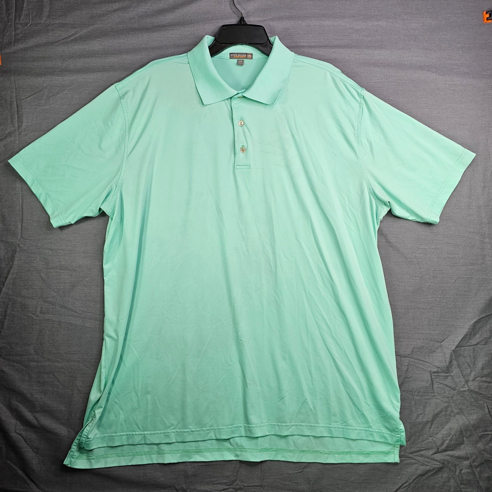 Peter Millar Summer Comfort Green Polo Shirt Short Sleeve XXL Preppy Coastal