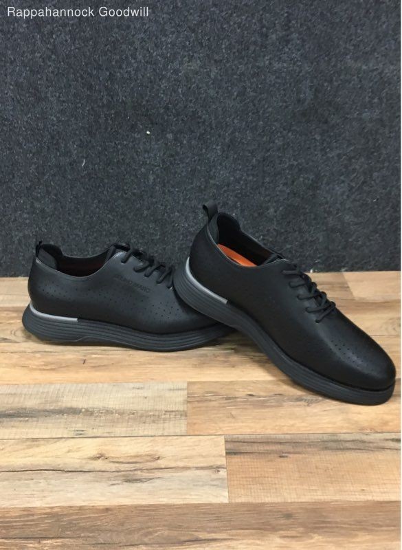 Bruno Marc Men’s Black Perforated Casual Dress Oxford Sneaker Size 10.5