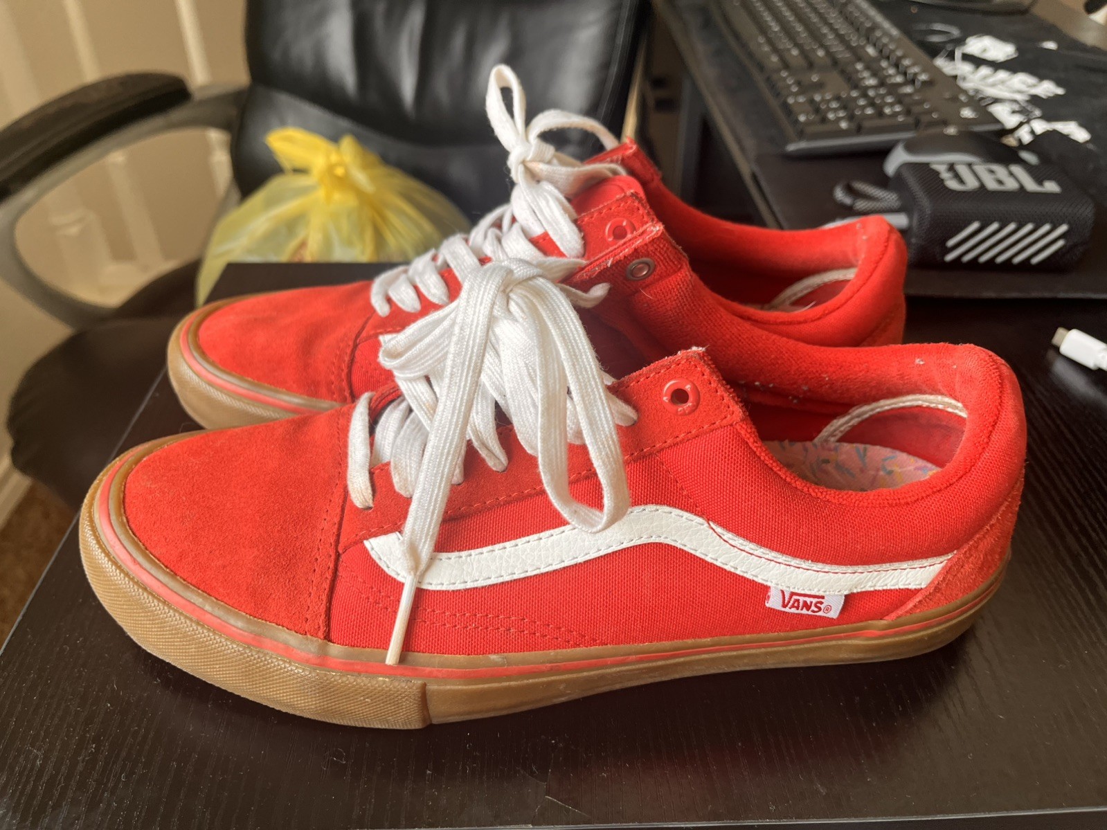 Vans Old Skool Pro Suede Red Gum Sole Size 10