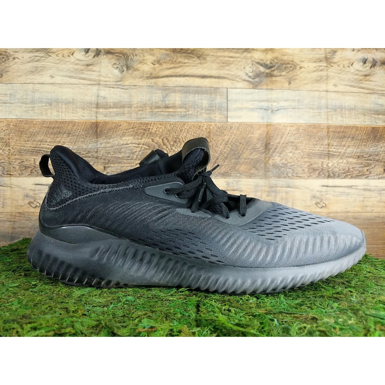 Adidas Alphabounce EM Men’s Running Shoes Black Grey Size 12