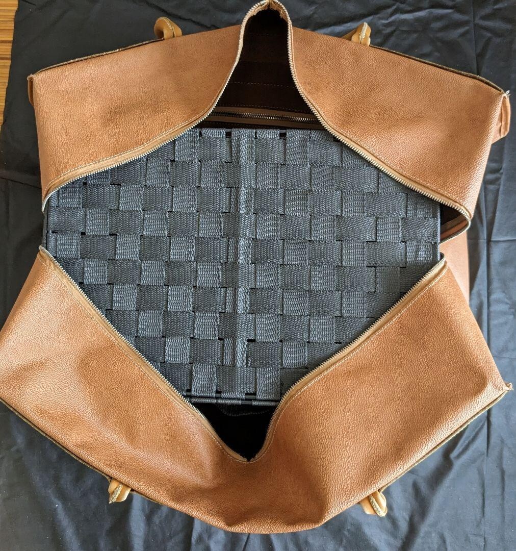 Courreges Boston Bag 21.6 inches Brown JAPAN