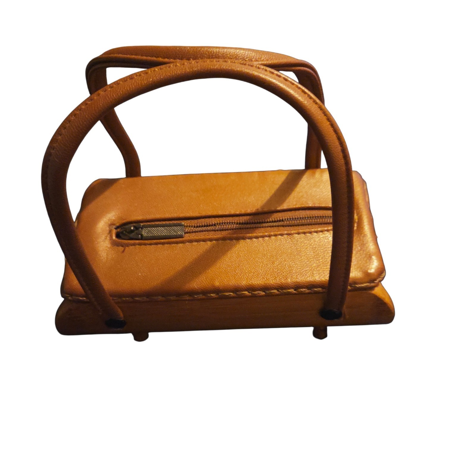 Novelty handbag looks like Firewood carrier. Small about 6- 7 in long