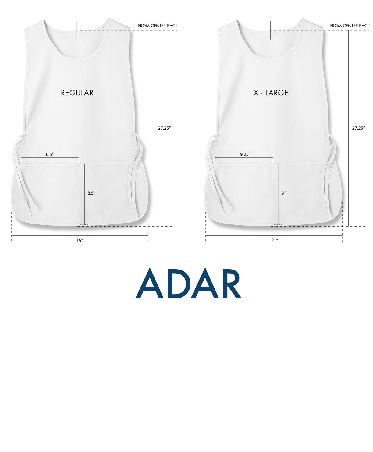 Adar Unisex Workwear Cobbler Bib Apron Adjustable 2 Ties and Deep Front Pockets