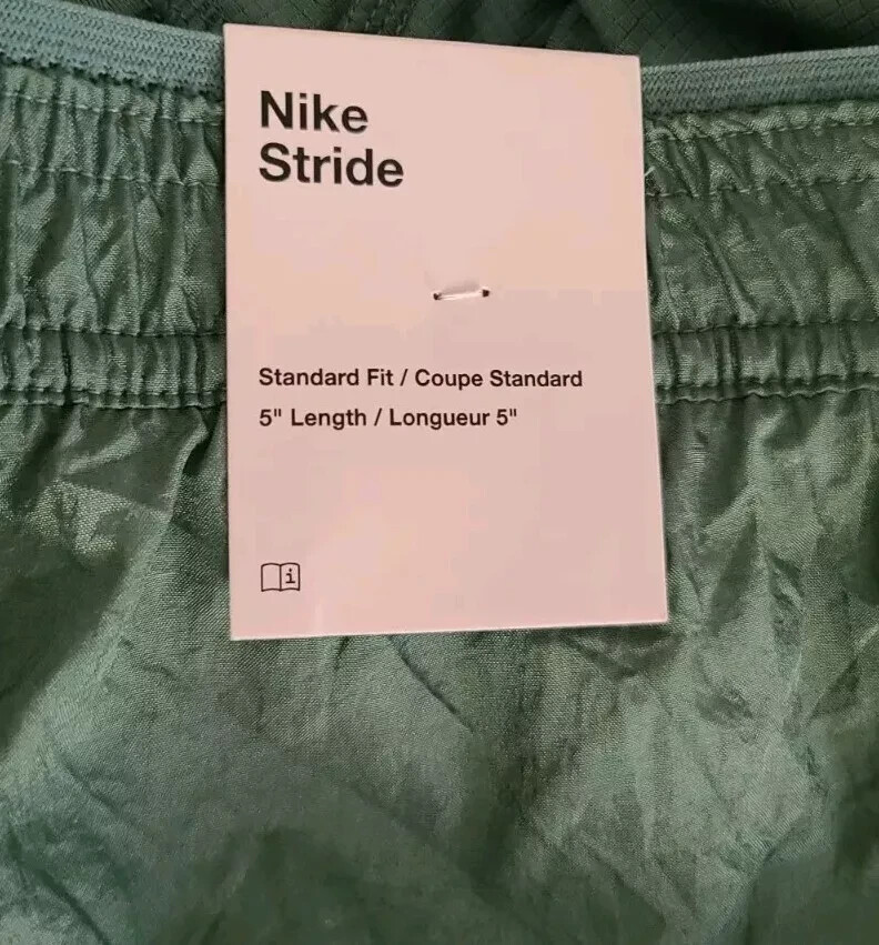 NEW MENS SIZE M NIKE STRIDE RUNNING DIVISION 5″ SHORTS 2-in-1 GREEN FN3391 361