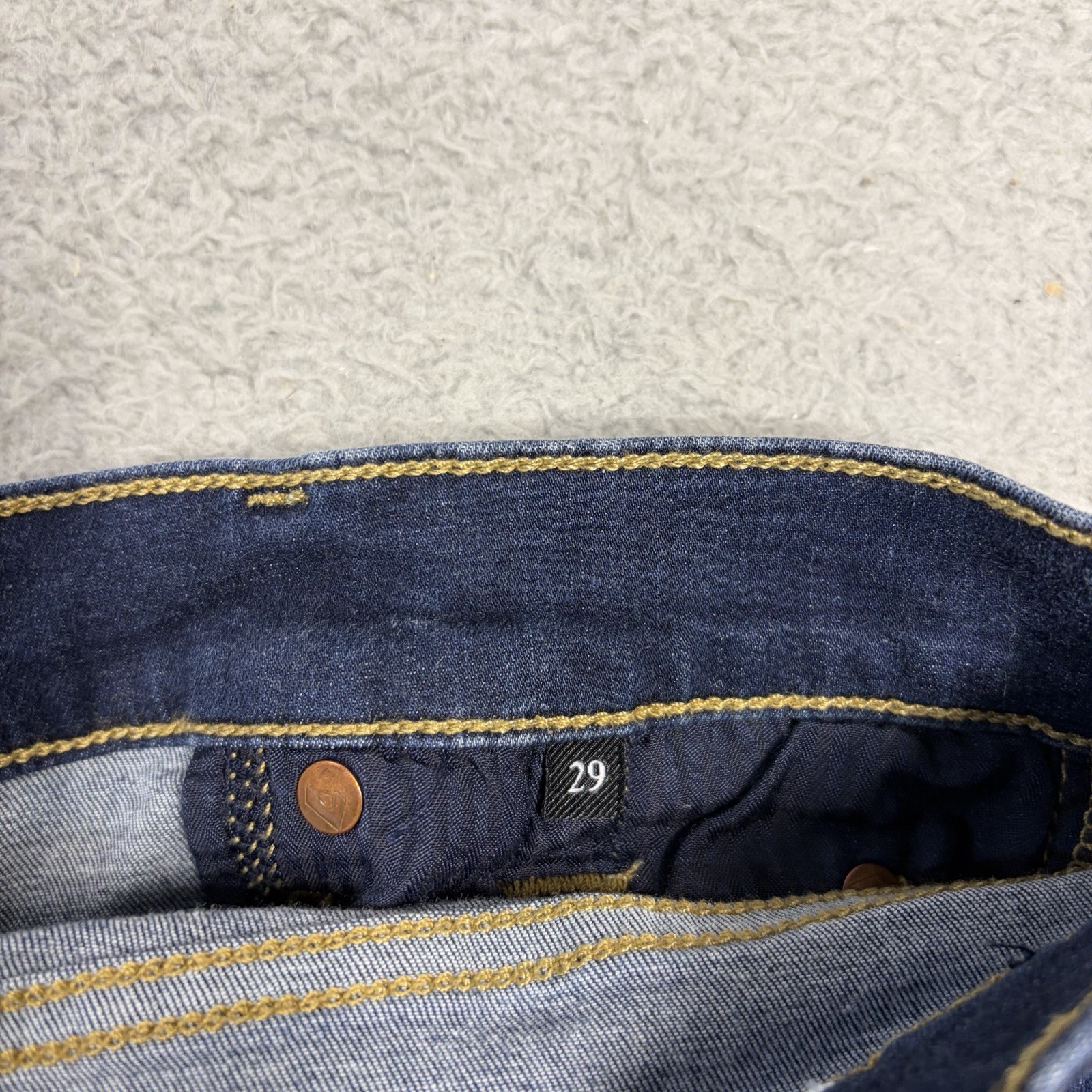 7 For All Mankind Dojo Jeans Womens 29 Blue Flare Mid Rise Dark Wash Denim Pants