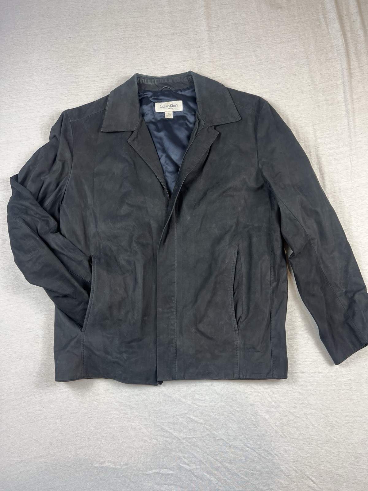Early 2000s Calvin Klein Collection Jacket Made in Italy Calf Leather Vi G2U