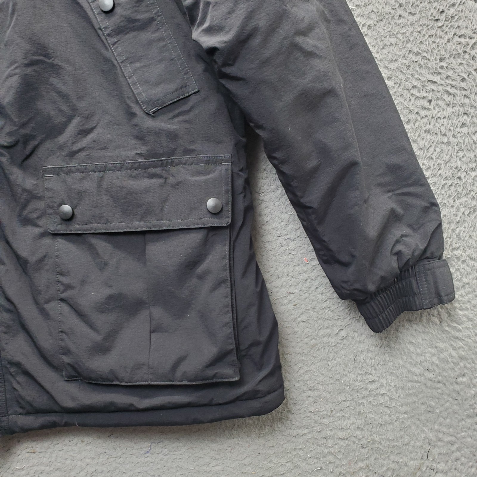 Celsius Cold-Weather Jacket Men L Black Fleece Lined Elastic Back Utility Pocket