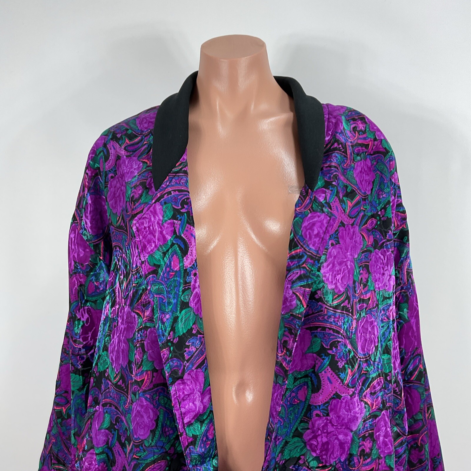 Vtg 90s 80s De Vouge Hip Hop CC Bomber all over jacket PLUS 2-3X Floral Paisley