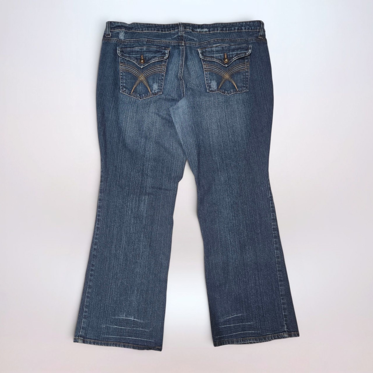Vintage Y2K L.e.i. Sophia Hiphugger Bootcut Flared Dark Wash Blue Jeans Size 20