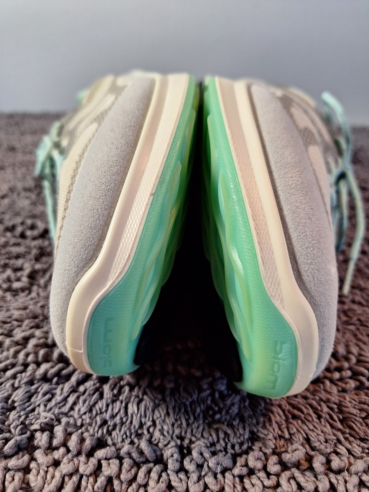 Ecco Biam Sneakers Womans 8 Gray Mint Green Crossfit Athletic Athlesier Active